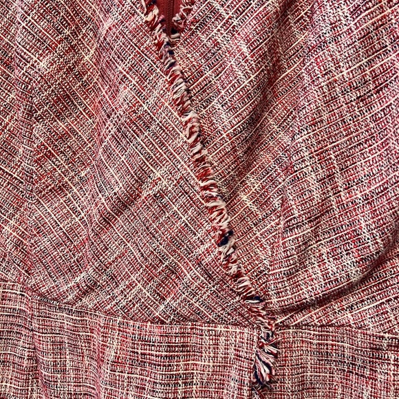 Banana Republic Pink Tweed Midi Dress Size 14 - Picture 2 of 7